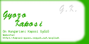 gyozo kaposi business card