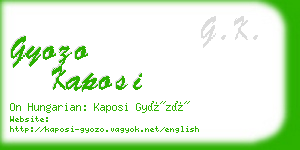 gyozo kaposi business card
